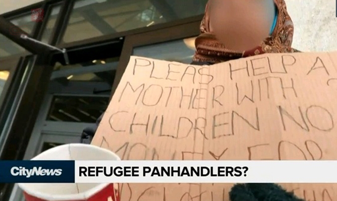女“难民”在多伦多到处行乞：4孩没钱买食