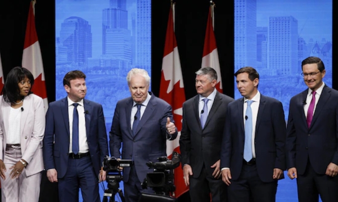加拿大联邦保守党党领袖竞选候选人激辩